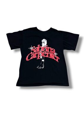 Sabrina Carpenter Black T-Shirt Tour Style Graphic Tee Women’s Size Small